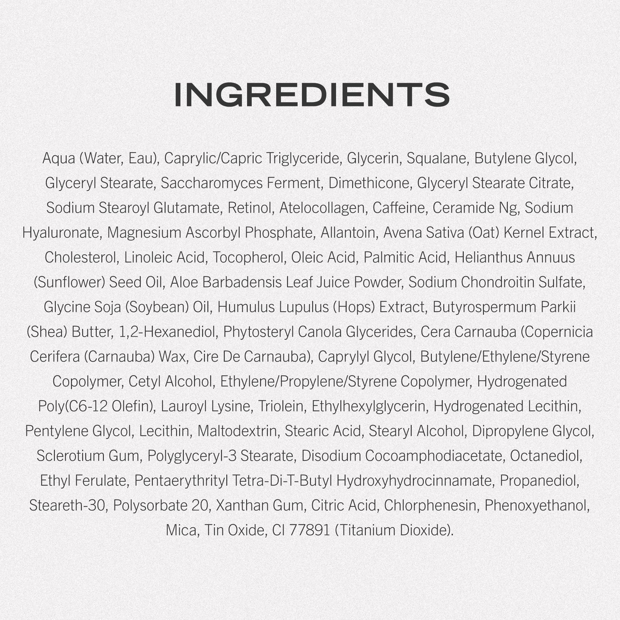Hydration and barrier support with Squalane and Ceramides in First Aid Beauty eye cream.