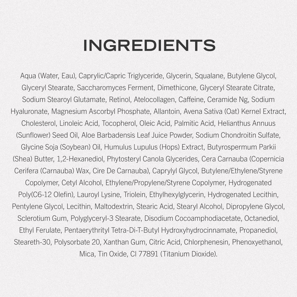 Hydration and barrier support with Squalane and Ceramides in First Aid Beauty eye cream.