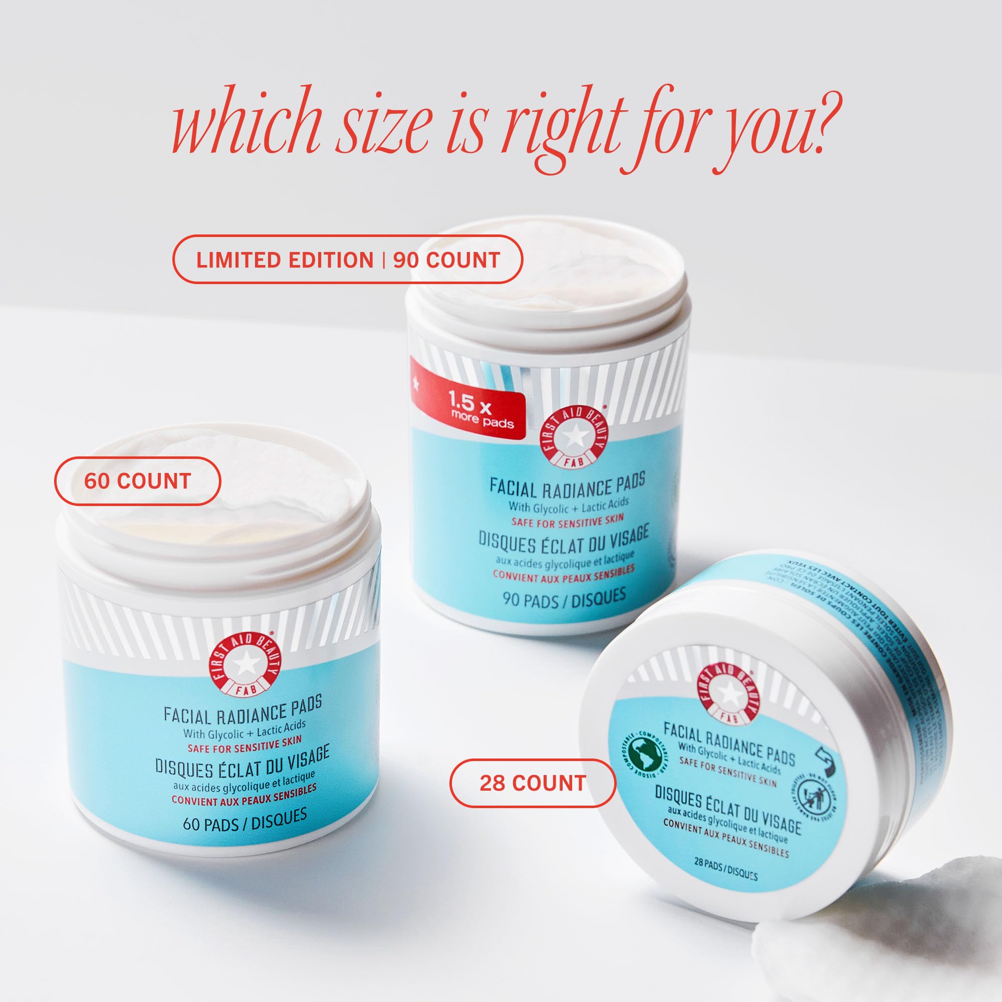 First Aid Beauty Facial Radiance Pads before-after skin improvement example.