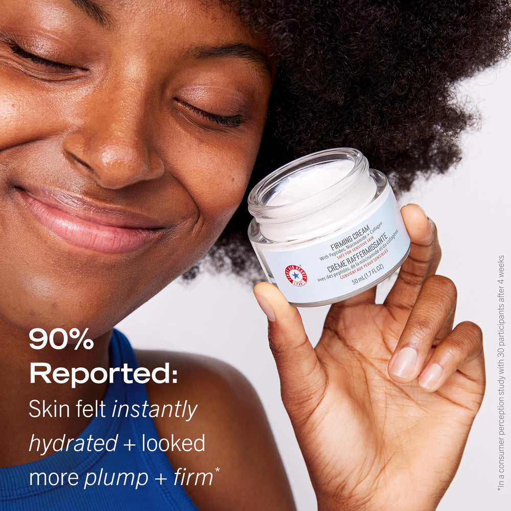 Ingredients highlight peptides and niacinamide in the Firming Cream
