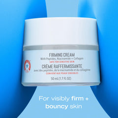 Applied on skin, First Aid Beauty Firming Cream smooths and nourishes