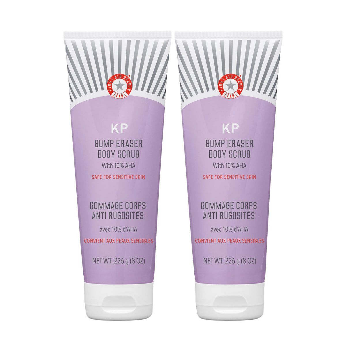 First Aid Beauty KP Bump Eraser bottle front showing two-pack option for smoother skin