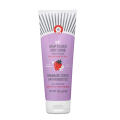 First Aid Beauty KP Bump Eraser jar closeup shows creamy texture for smoother skin.