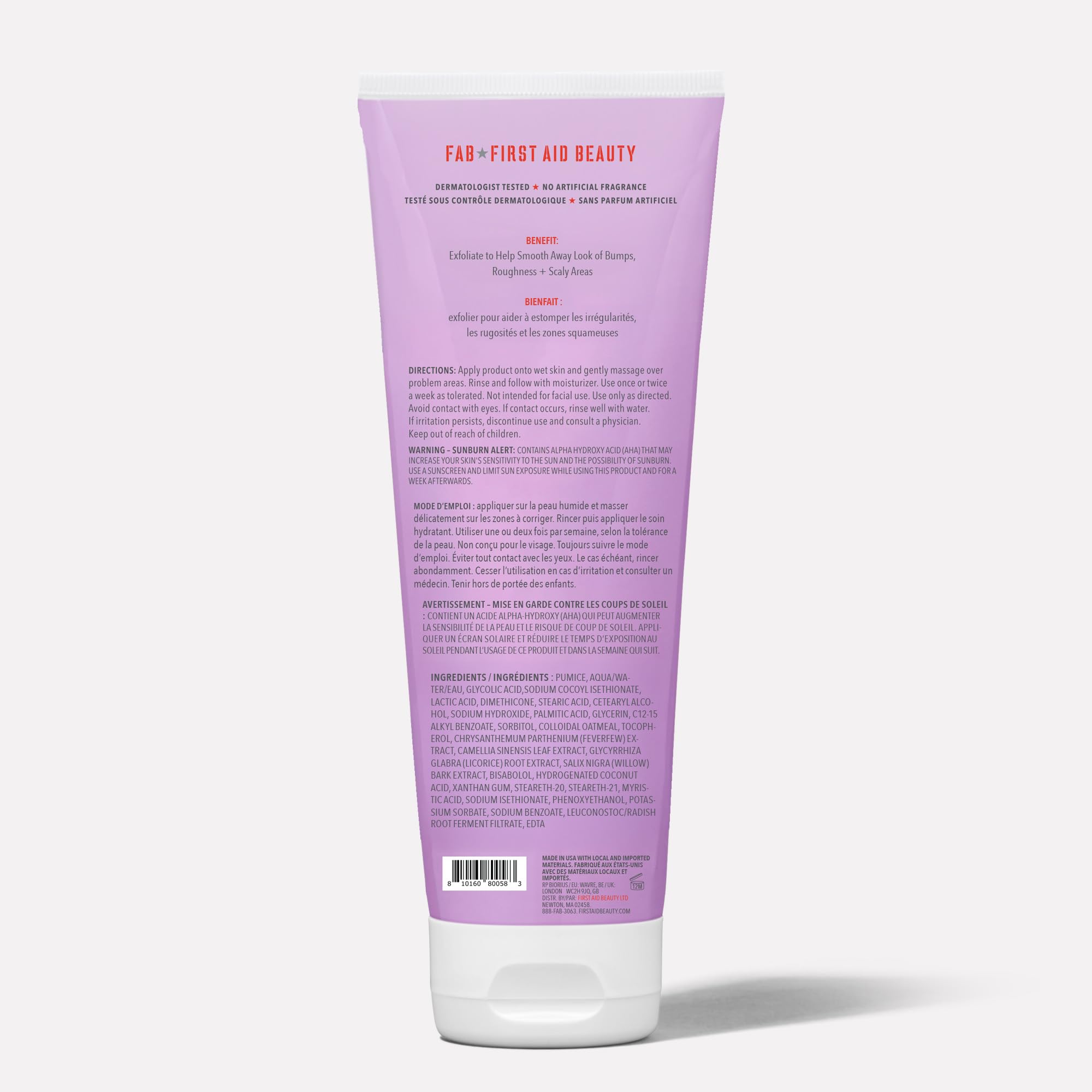 First Aid Beauty KP Bump Eraser packaging signals sensitive skin compatibility