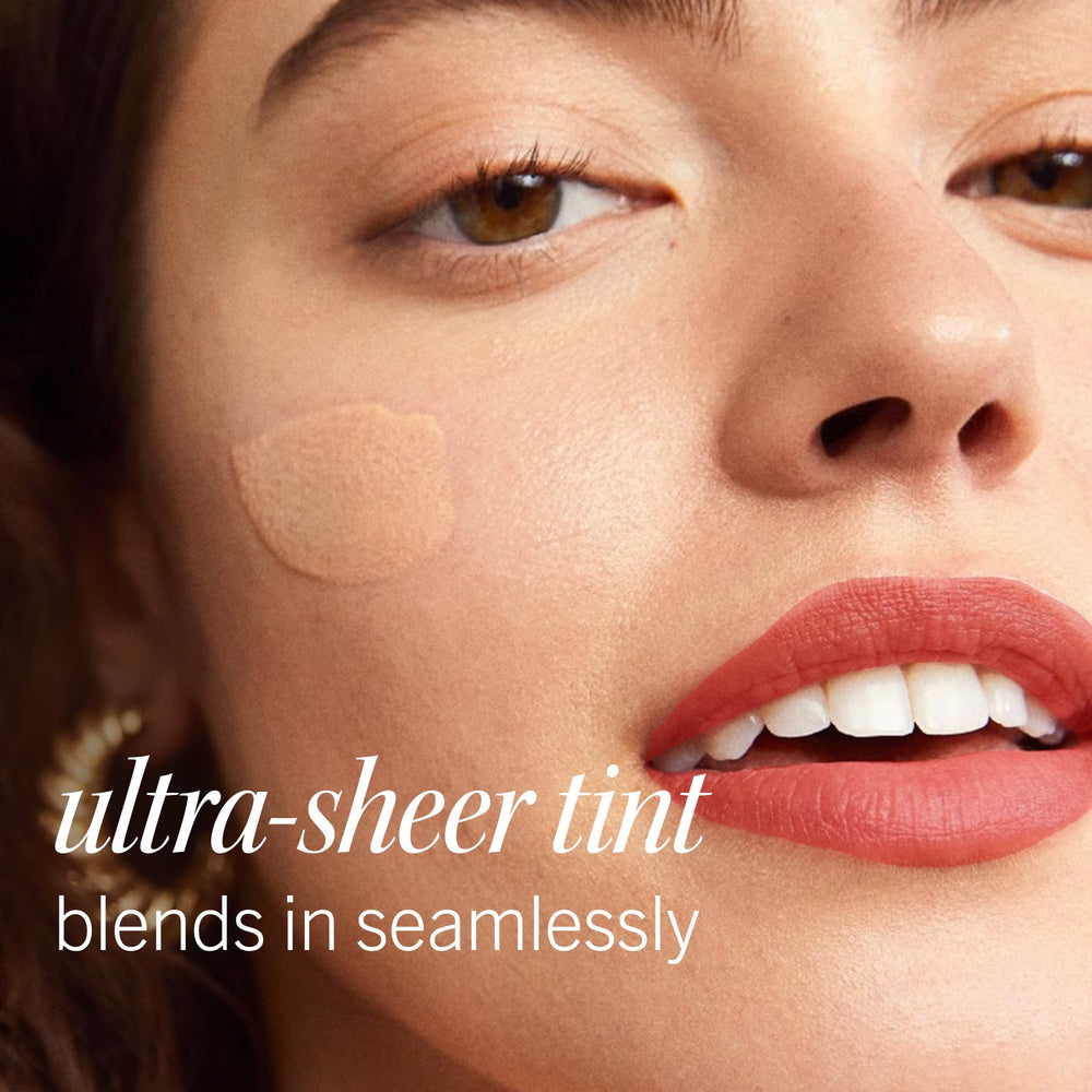 First Aid Beauty pump-top bottle highlighting easy application.