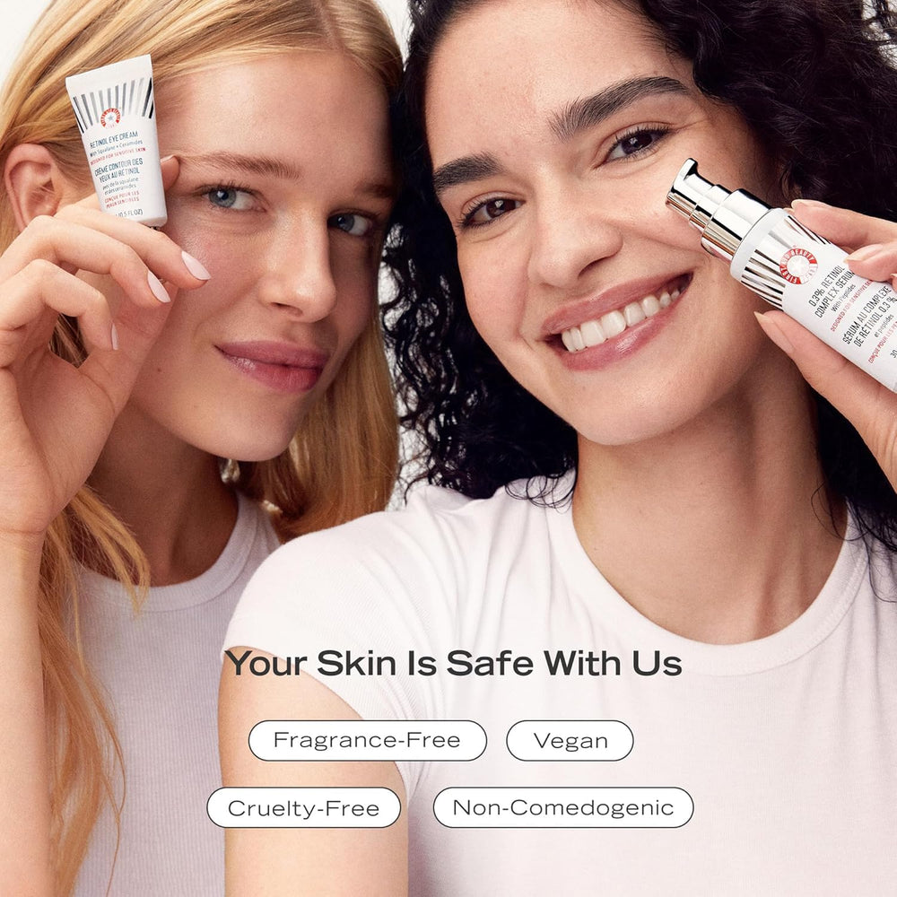 First Aid Beauty Retinol Complex Serum on hand showing smooth texture.