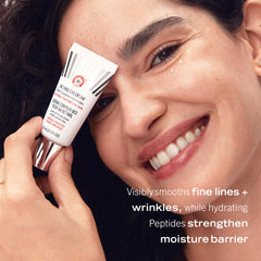 Close-up texture of First Aid Beauty encapsulated Retinol Eye Cream for smoother-looking eye area.