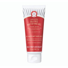 First Aid Beauty Skin Rescue Gel bottle front showing oil-control action for a matte look.