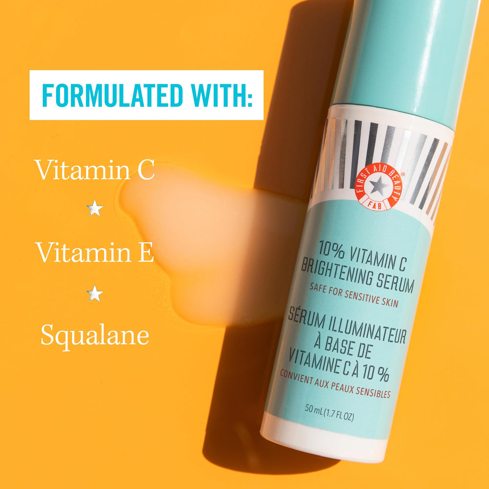 First Aid Beauty Squalane Vitamin E serum texture highlighting lightweight hydration