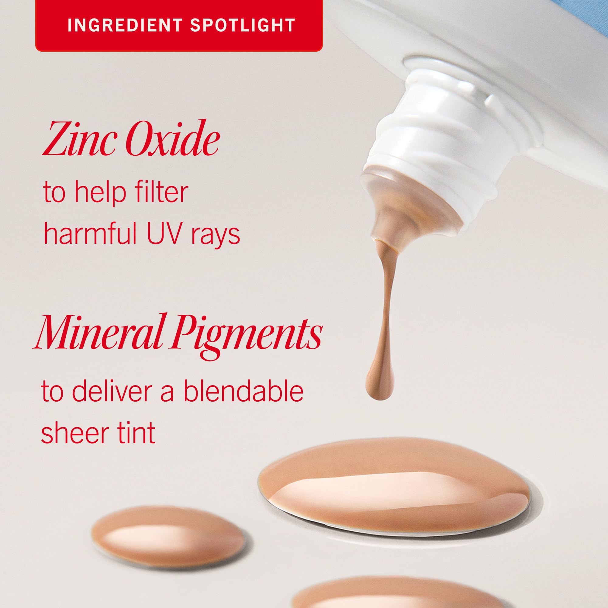First Aid Beauty tinted sunscreen on hand shows even skin-tone enhancement.