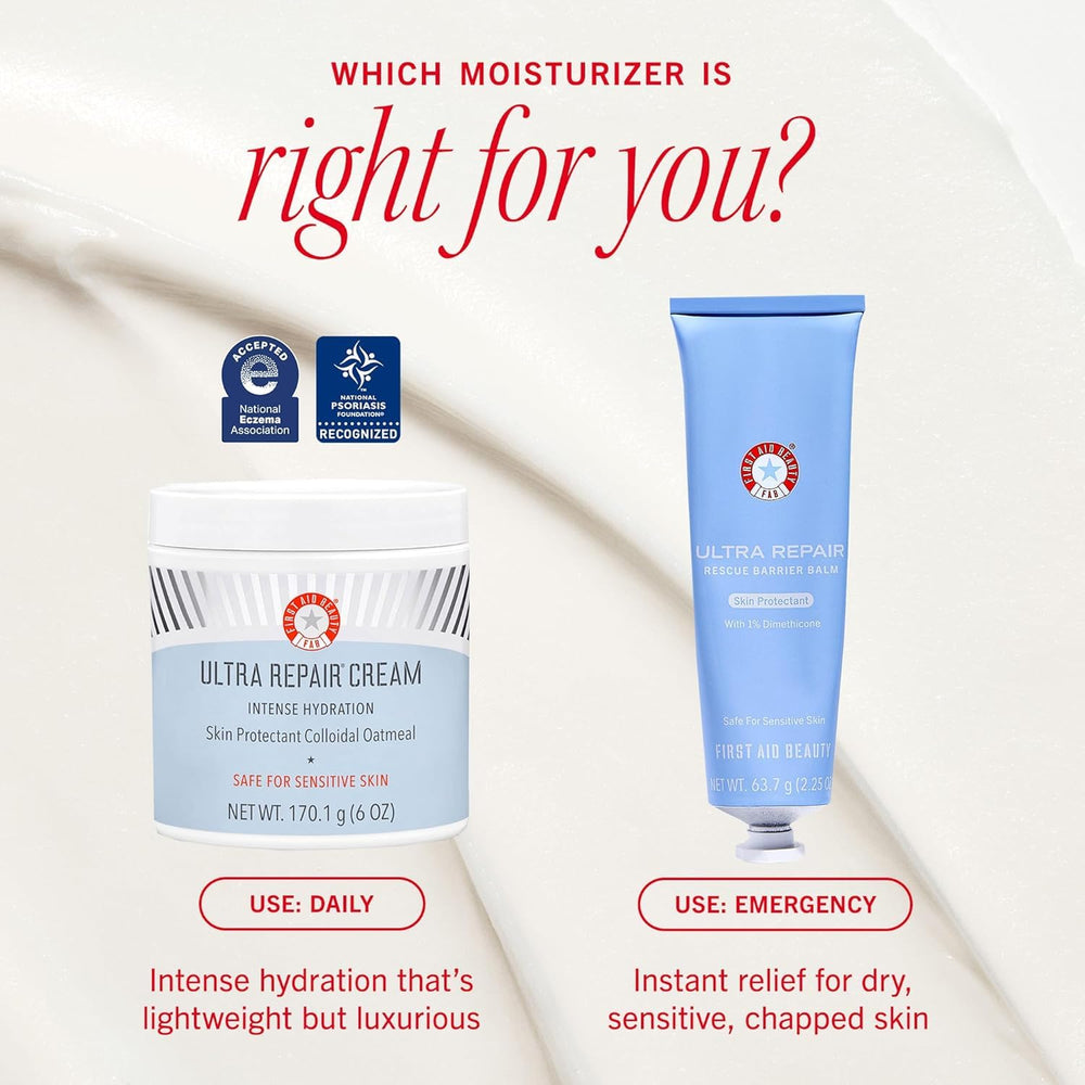 First Aid Beauty Ultra Repair Cream for face and body hydration with barrier support