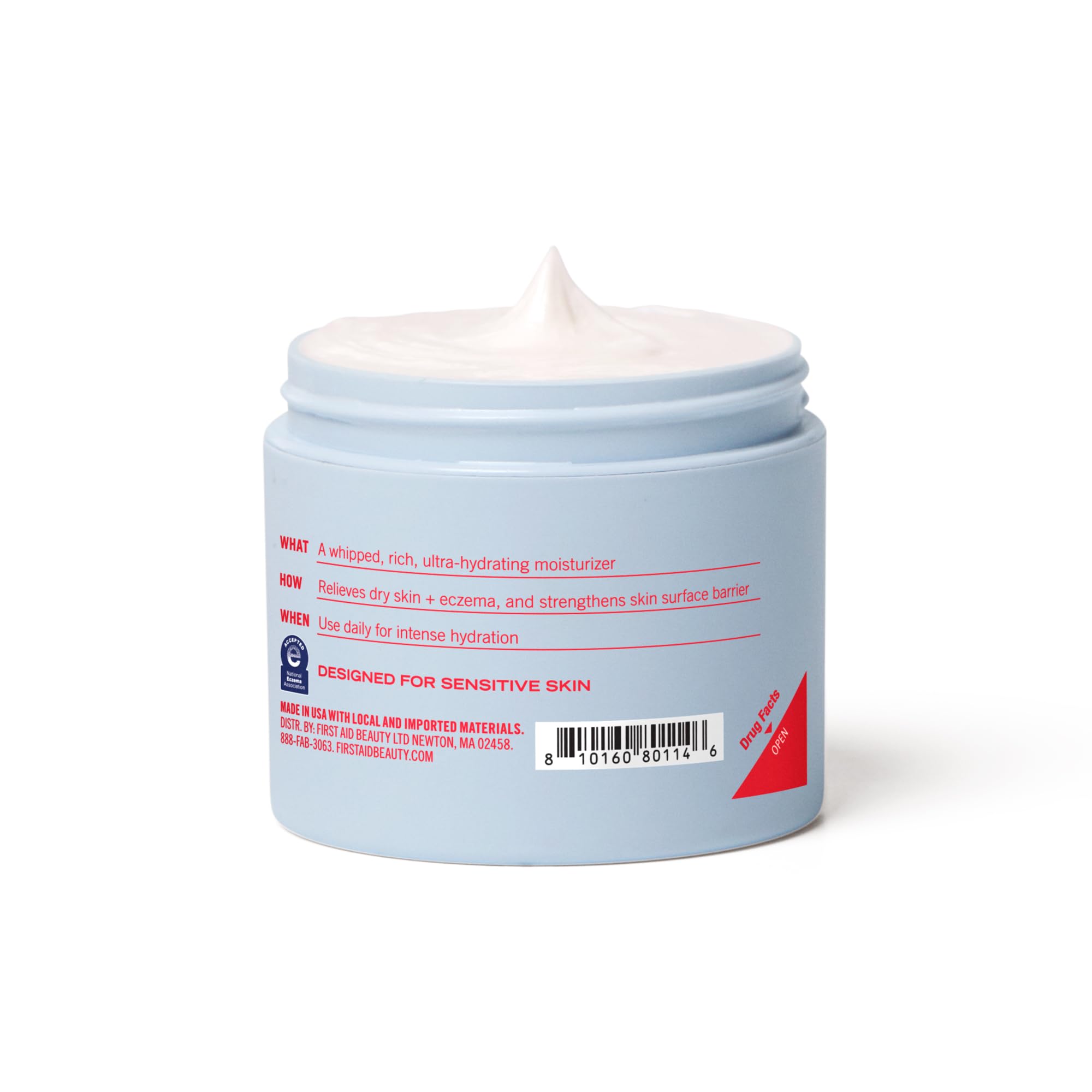 First Aid Beauty Ultra Repair Cream skin comfort close-up conveys lasting softness.