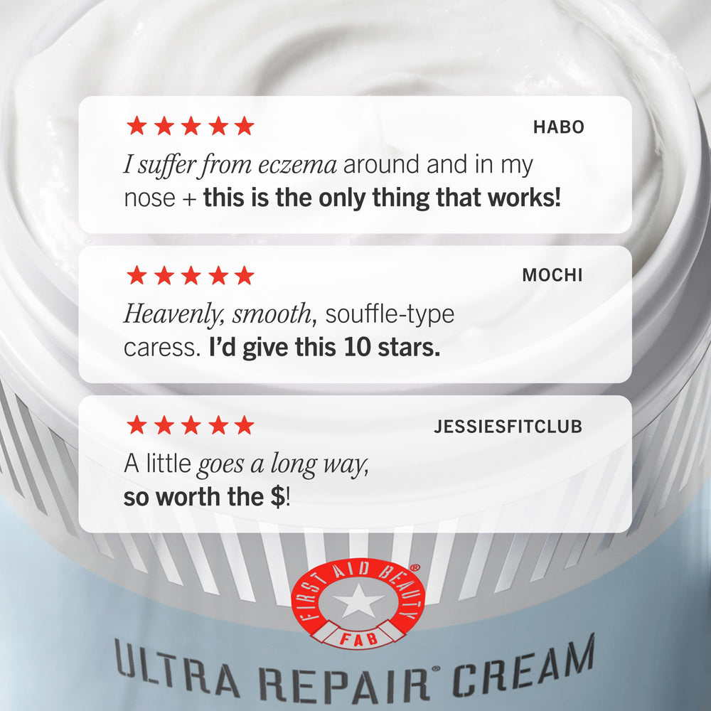 First Aid Beauty Ultra Repair Cream vegan and cruelty-free for sensitive skin.