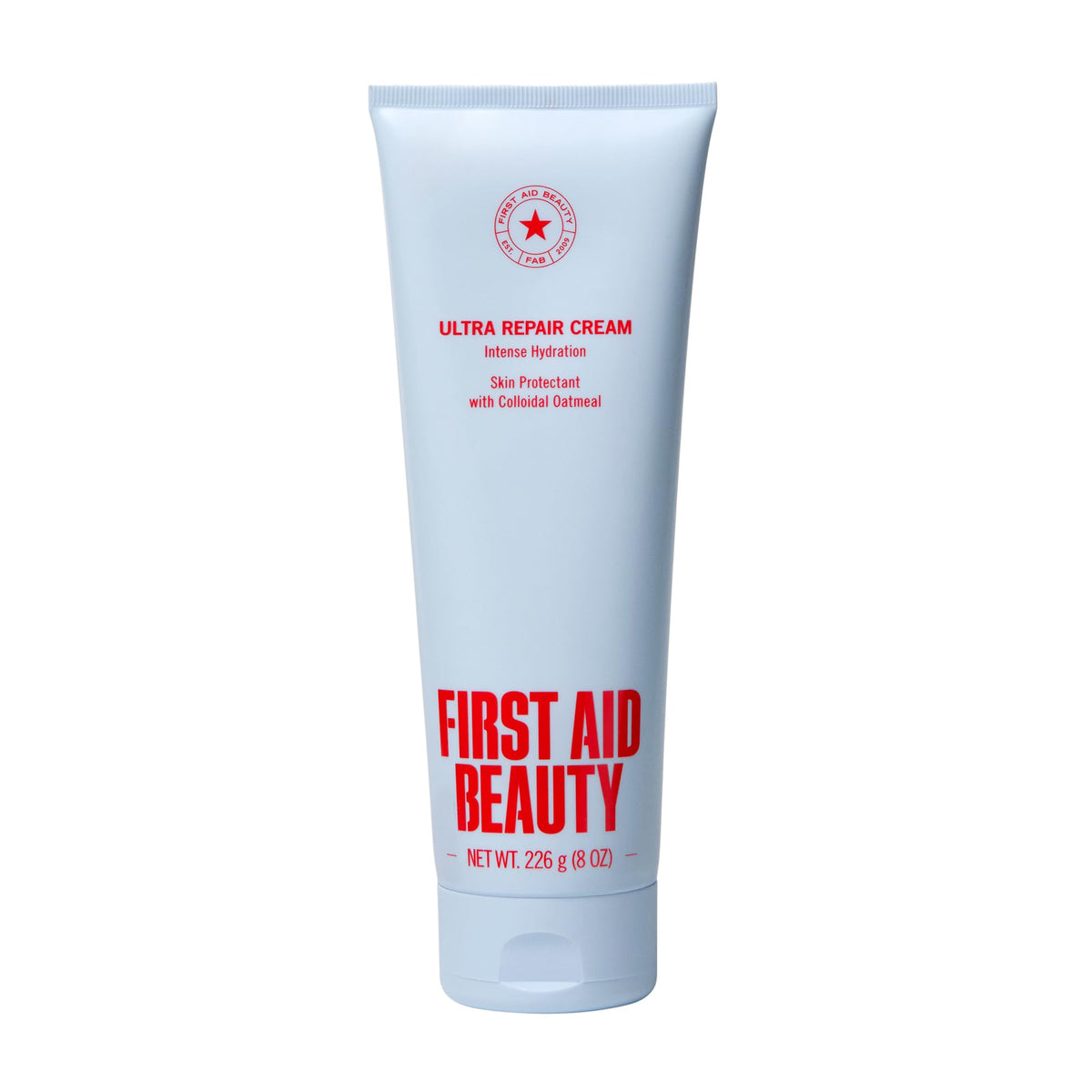 First Aid Beauty Ultra Repair Crème flacon – hydratation durable visage et corps.