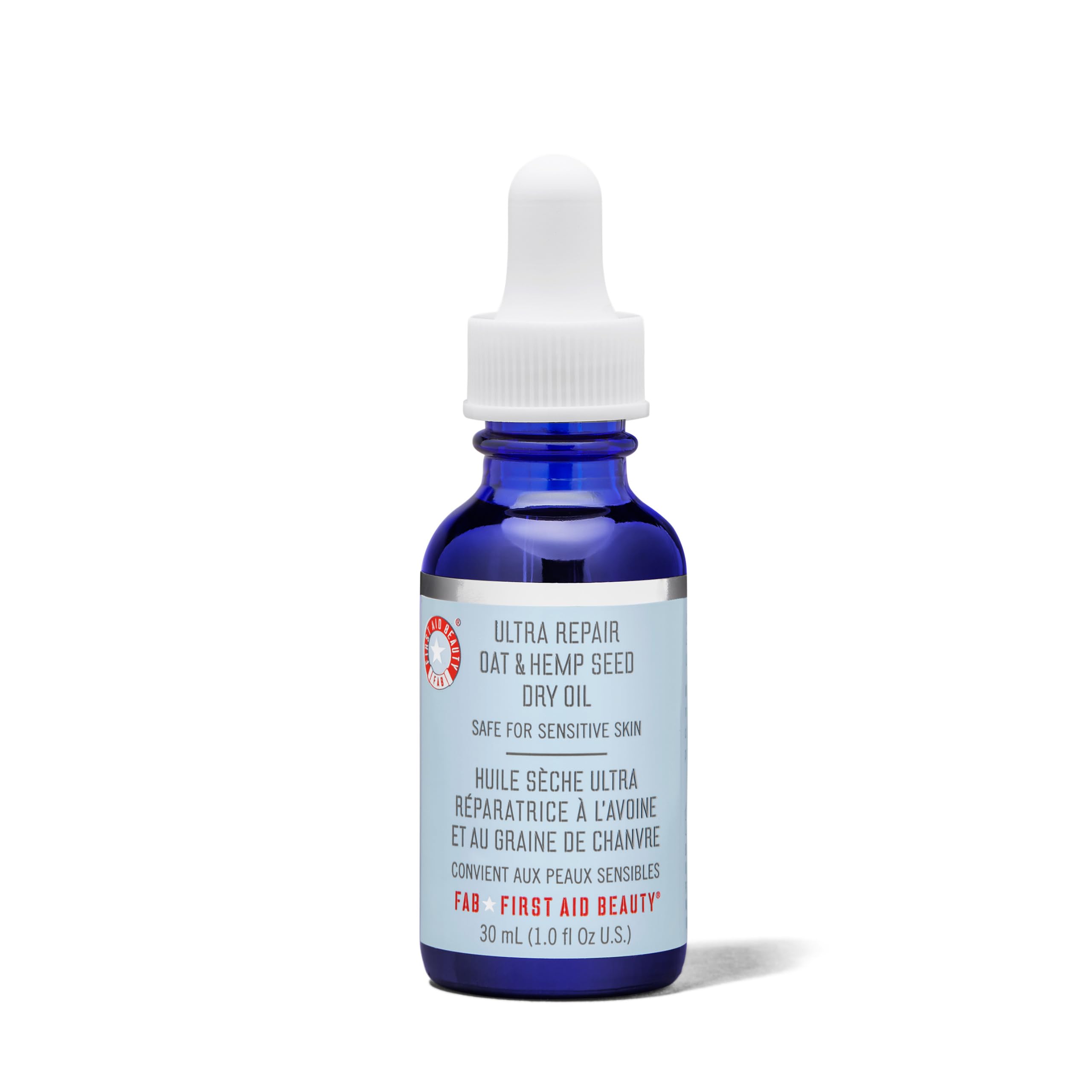 First Aid Beauty Ultra Repair bottle shown for fragrance-free hydration on sensitive skin.