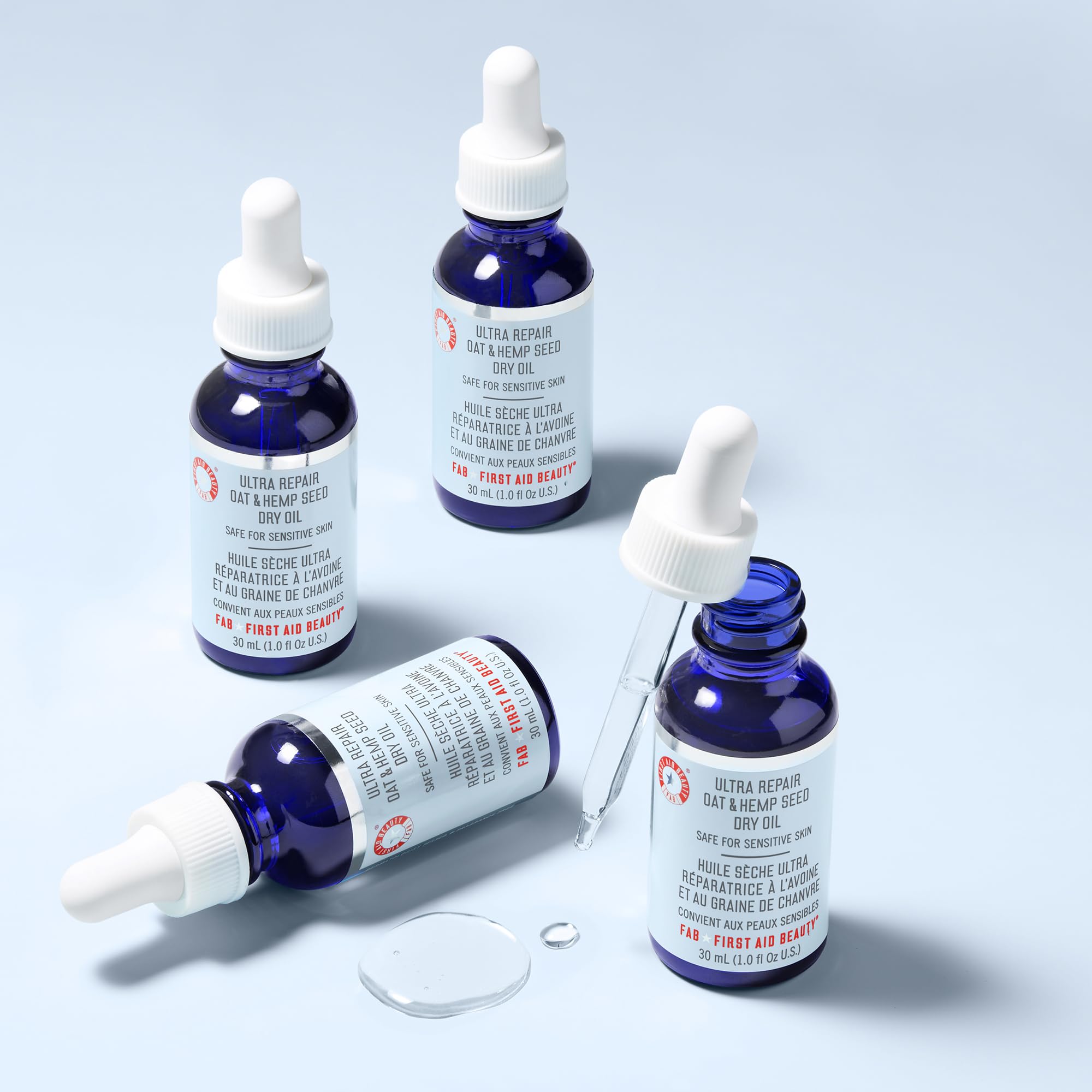 First Aid Beauty Ultra Repair skin application swirl demonstrating non-greasy finish.