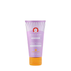 First Aid Beauty Whole Body Deodorant Cream packaging close-up showing aluminum-free formula for all-day use.