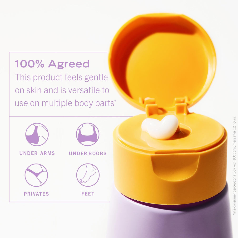 First Aid Beauty Whole Body Deodorant Cream on underarms for reliable moisture and odor management.