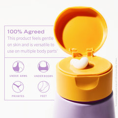 First Aid Beauty Whole Body Deodorant Cream on underarms for reliable moisture and odor management.