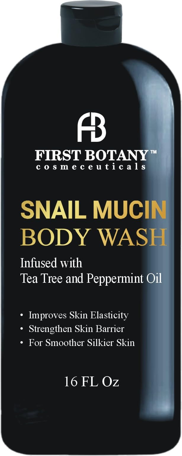 First Botany all natural body wash bottle pour for a refreshing cleanse