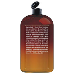 First Botany All Natural Body Wash tea tree closeup emphasizes cleansing power.