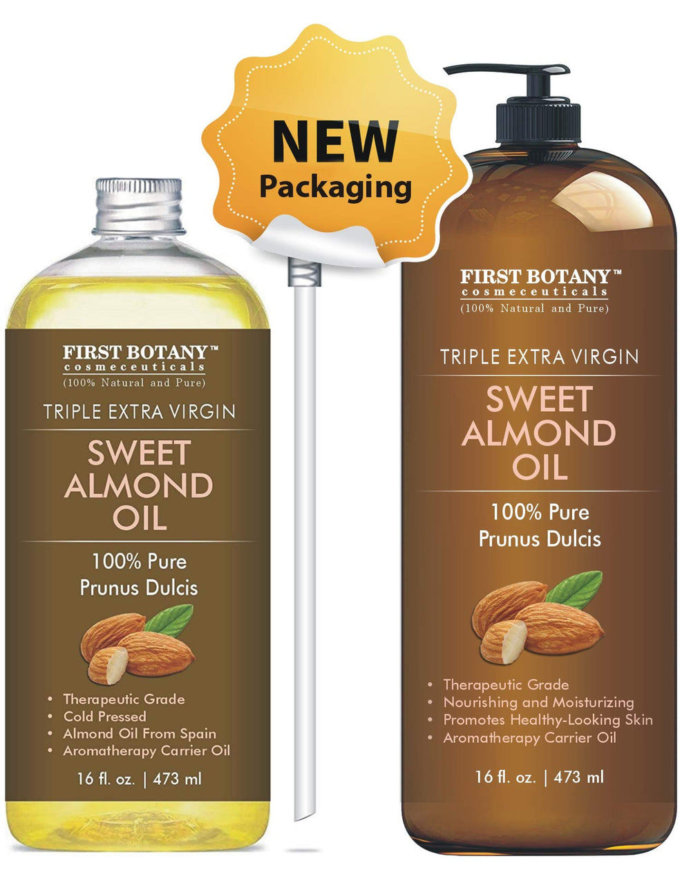 First Botany Almond Oil on skin demonstrates lightweight hydration and quick absorption.