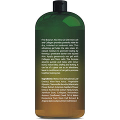 First Botany aloe gel pump-application shows easy, mess-free moisturizing.
