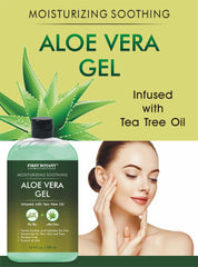 First Botany Aloe Gel pump demonstrates fast-absorbing hydration without stickiness