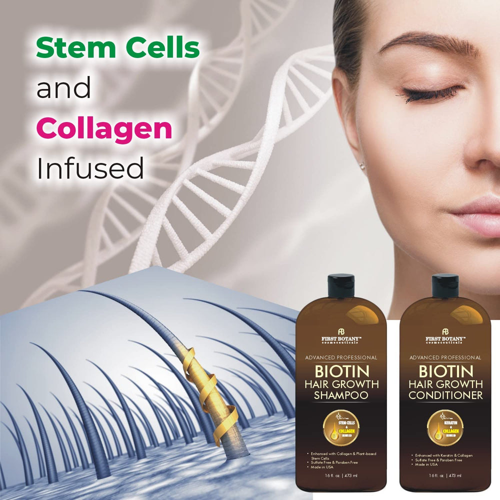 First Botany Biotin Hair Growth Shampoo foam close-up emphasizing creamy lather and coconut oil cleansing.