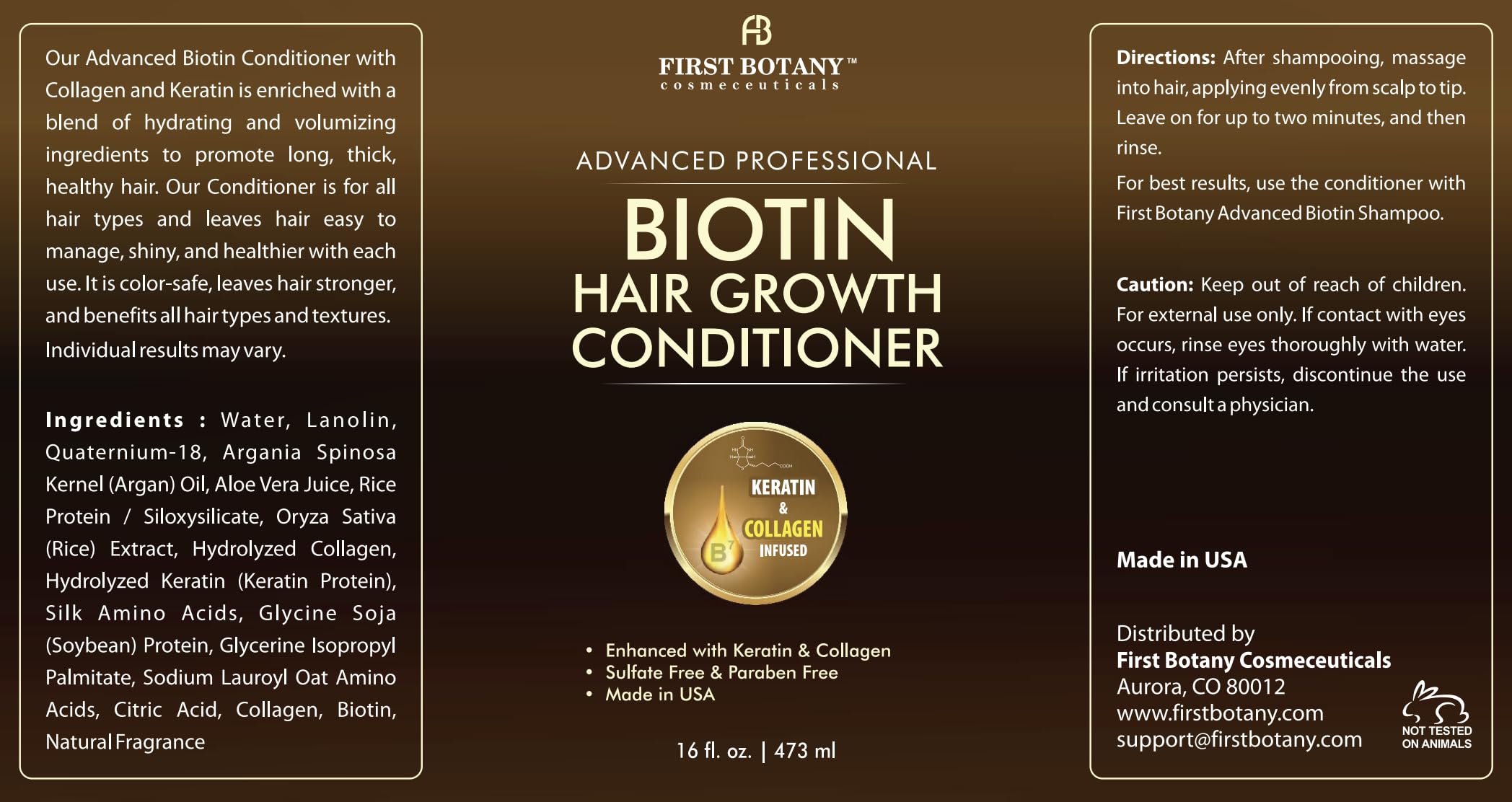 First Botany 16 oz shampoo and conditioner bundle image.