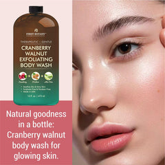 First Botany Cranberry Walnut foam close-up shows rich lather for sensitive skin cleansing