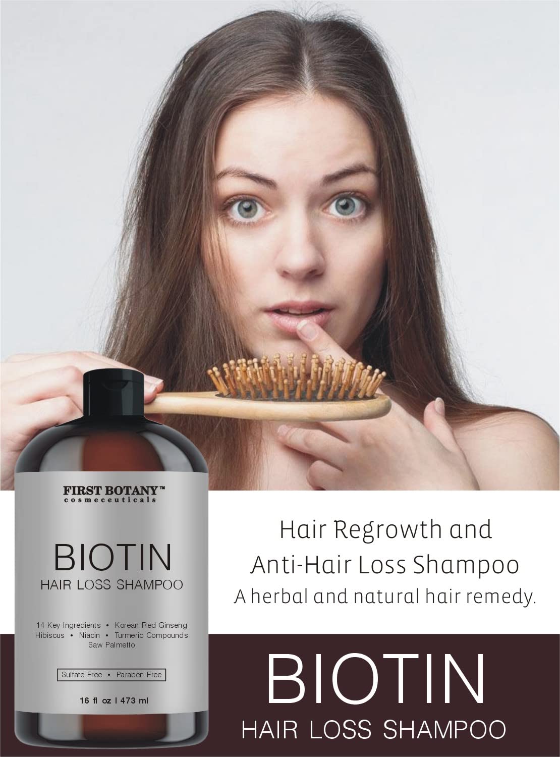 First Botany daily hydrating shampoo being applied for scalp care