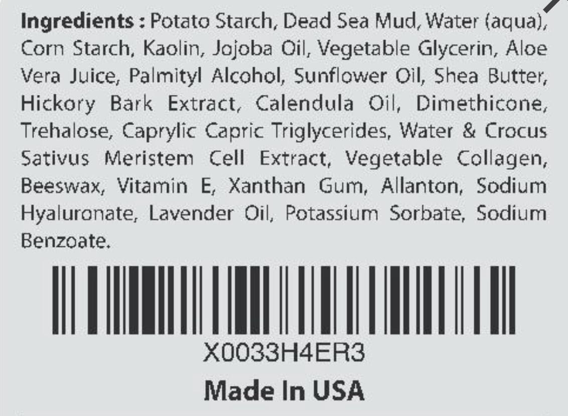 US packaging of First Botany Dead Sea Mud Mask on shelf for display.