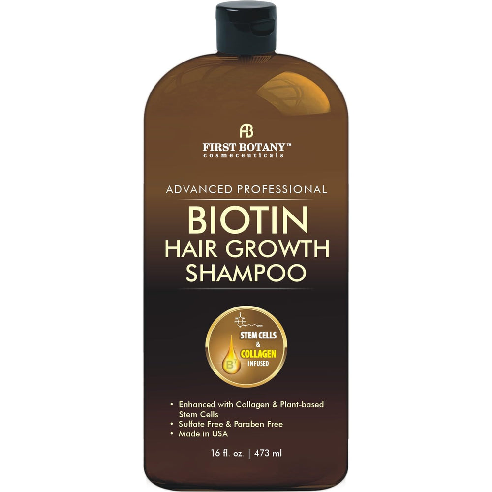 First Botany Hair Regrowth Shampoo bottle – sleek packaging for daily cleansing and freshness.