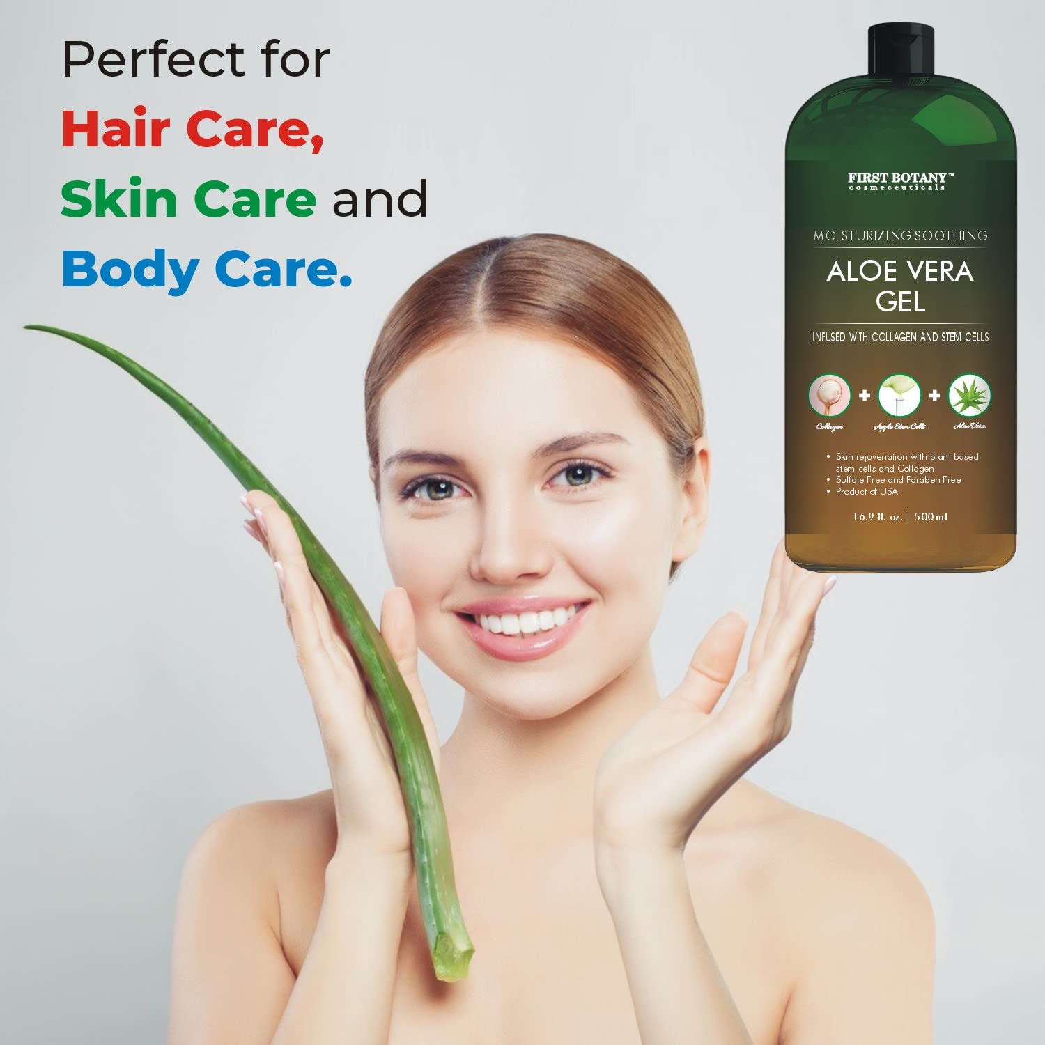 First Botany hair and scalp aloe supports smoother, shinier hair.