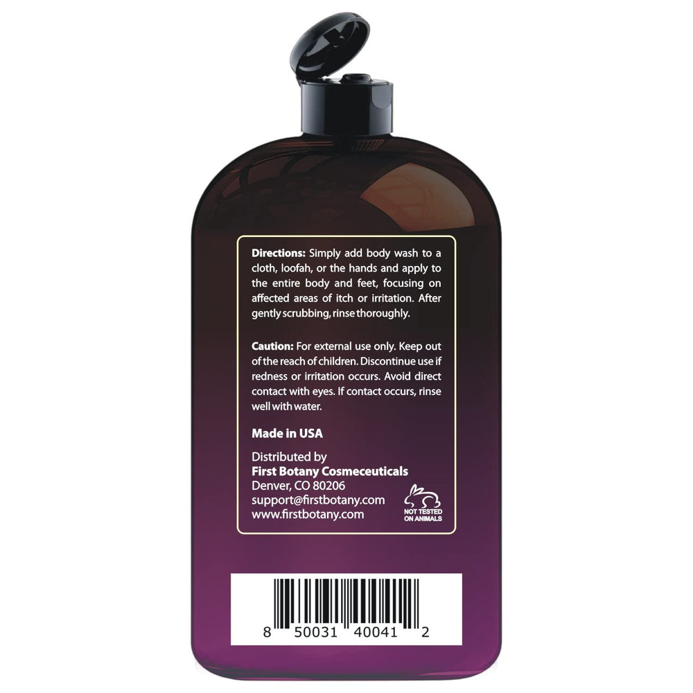Fragrance profile of First Botany Passion Fruit Body Wash with tropical notes.