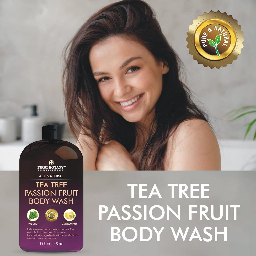 Rich lather from First Botany Passion Fruit Body Wash during a shower.