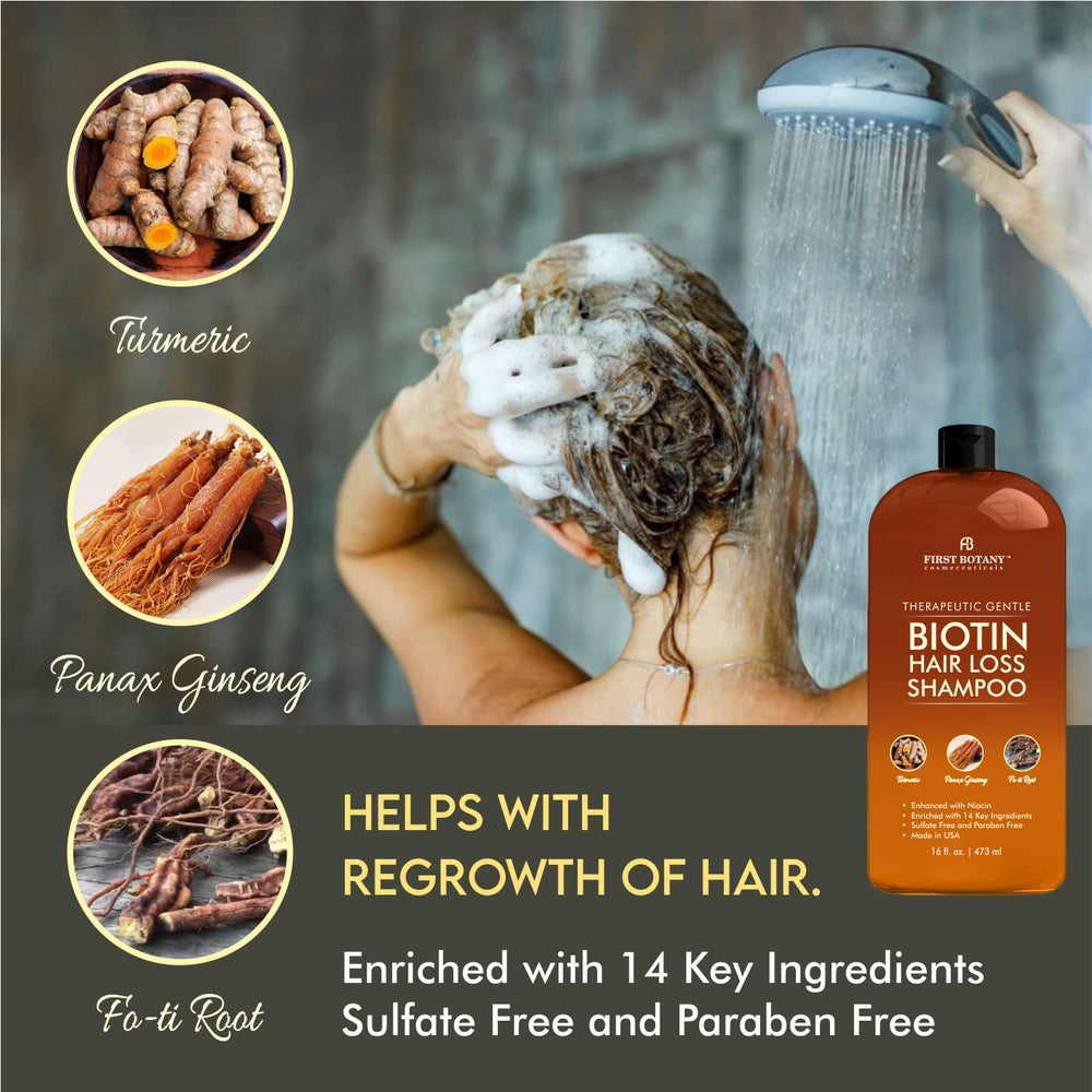 First Botany shampoo scalp close-up showing refreshing cleanse and nourishment.
