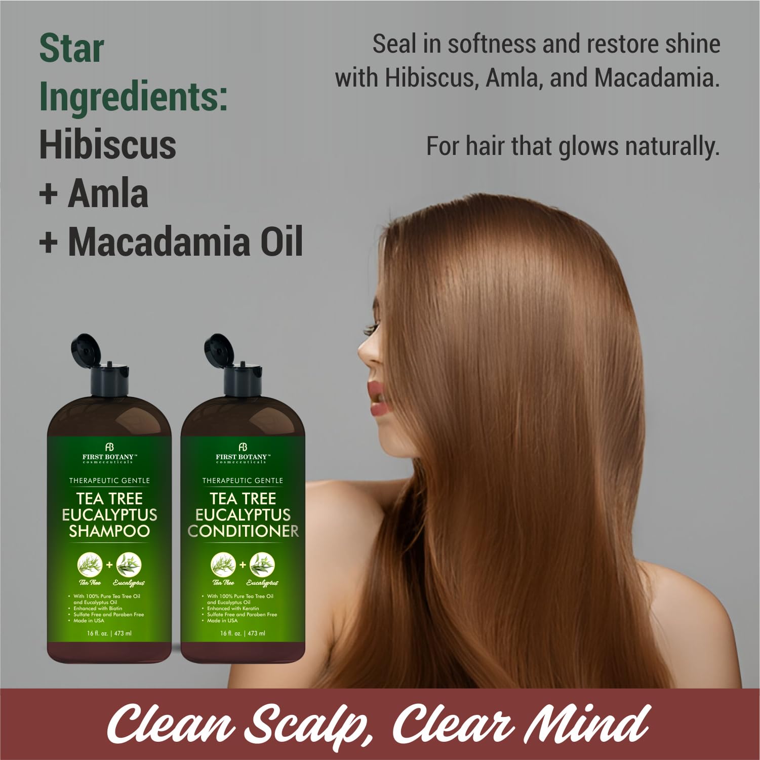 First Botany Silky smooth hair after use with reduced frizz