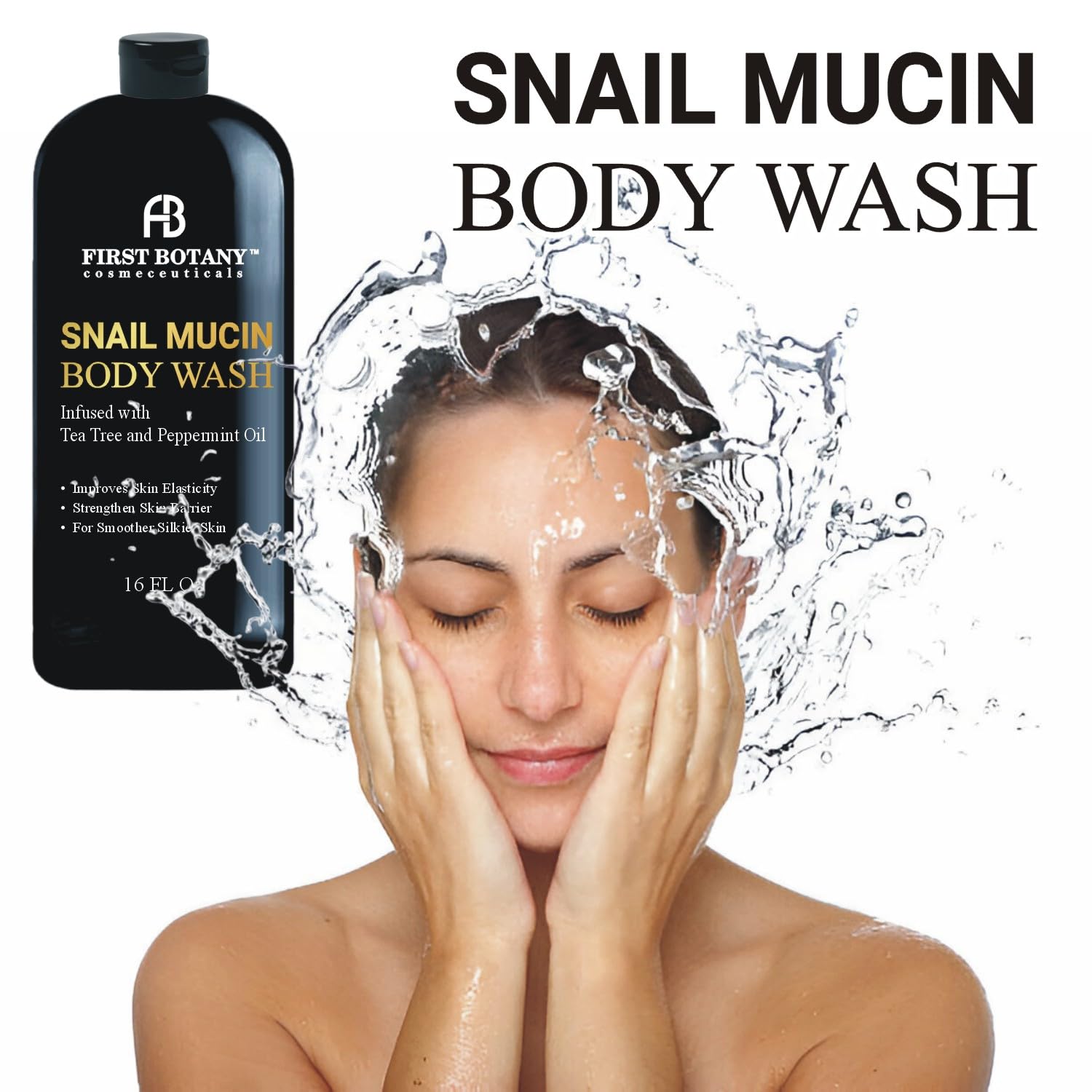 Close-up of First Botany snail mucin texture after wash