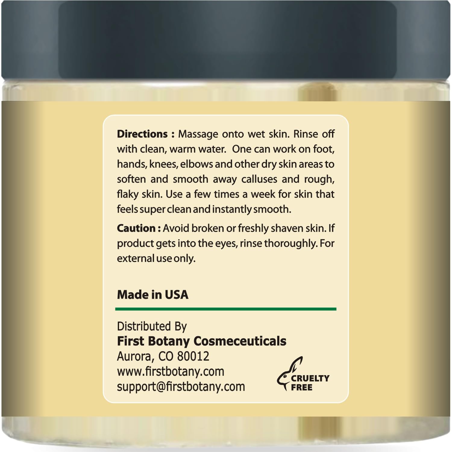 First Botany spa-quality daily routine scrub for skin.