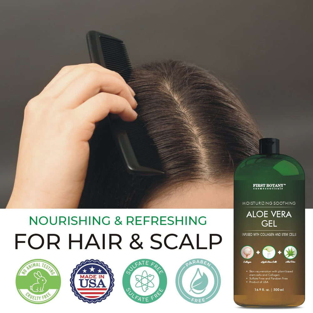 First Botany sunburn relief aloe gel provides cooling comfort.