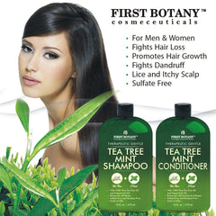 First Botany Tea Tree Mint Conditioner bottle provides smooth detangling and moisture.