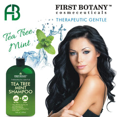 First Botany Tea Tree Oil Shampoo panthenol ingredient emphasizes moisture and conditioning.