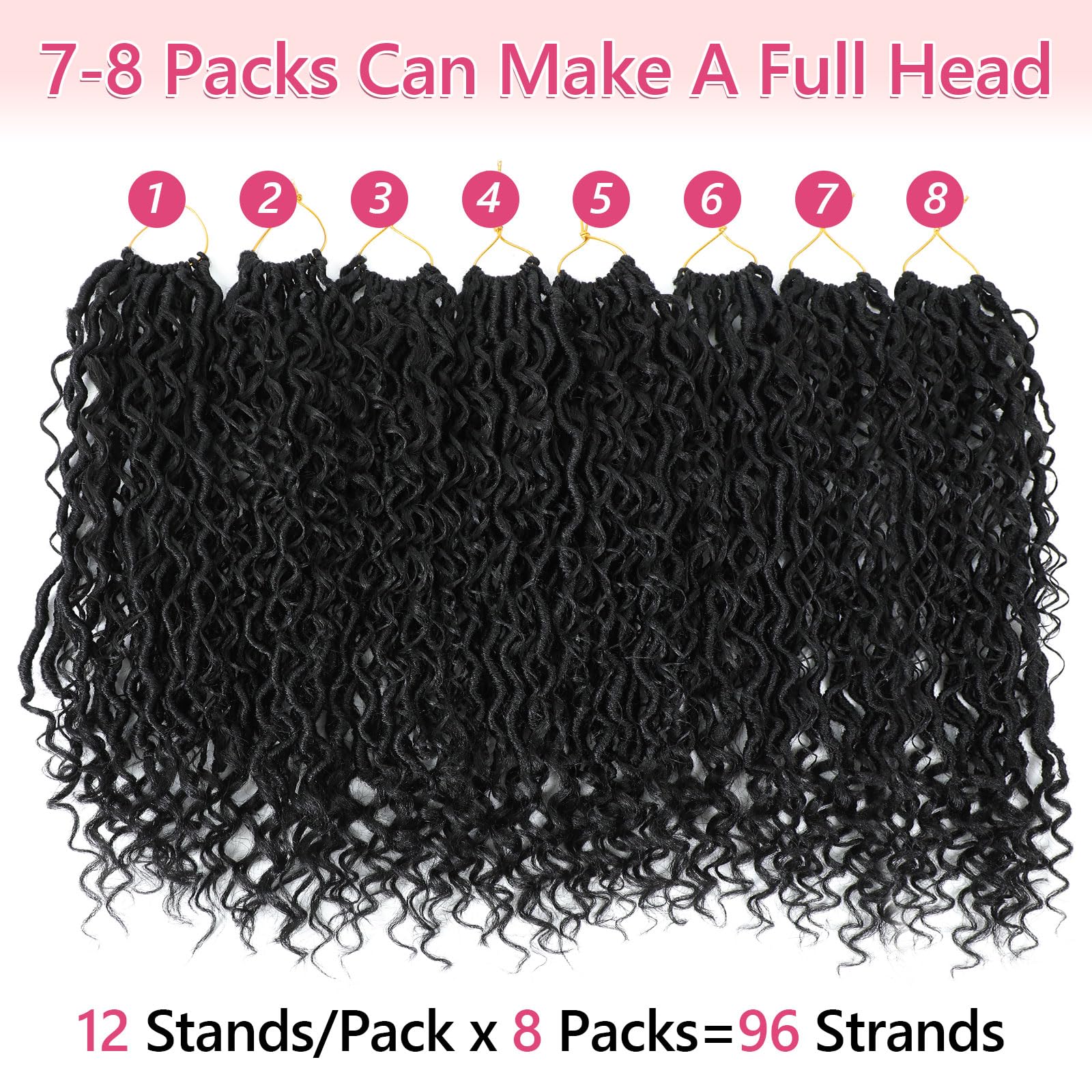 FIRSTCYH HAIR eight pack set provides full head coverage and options