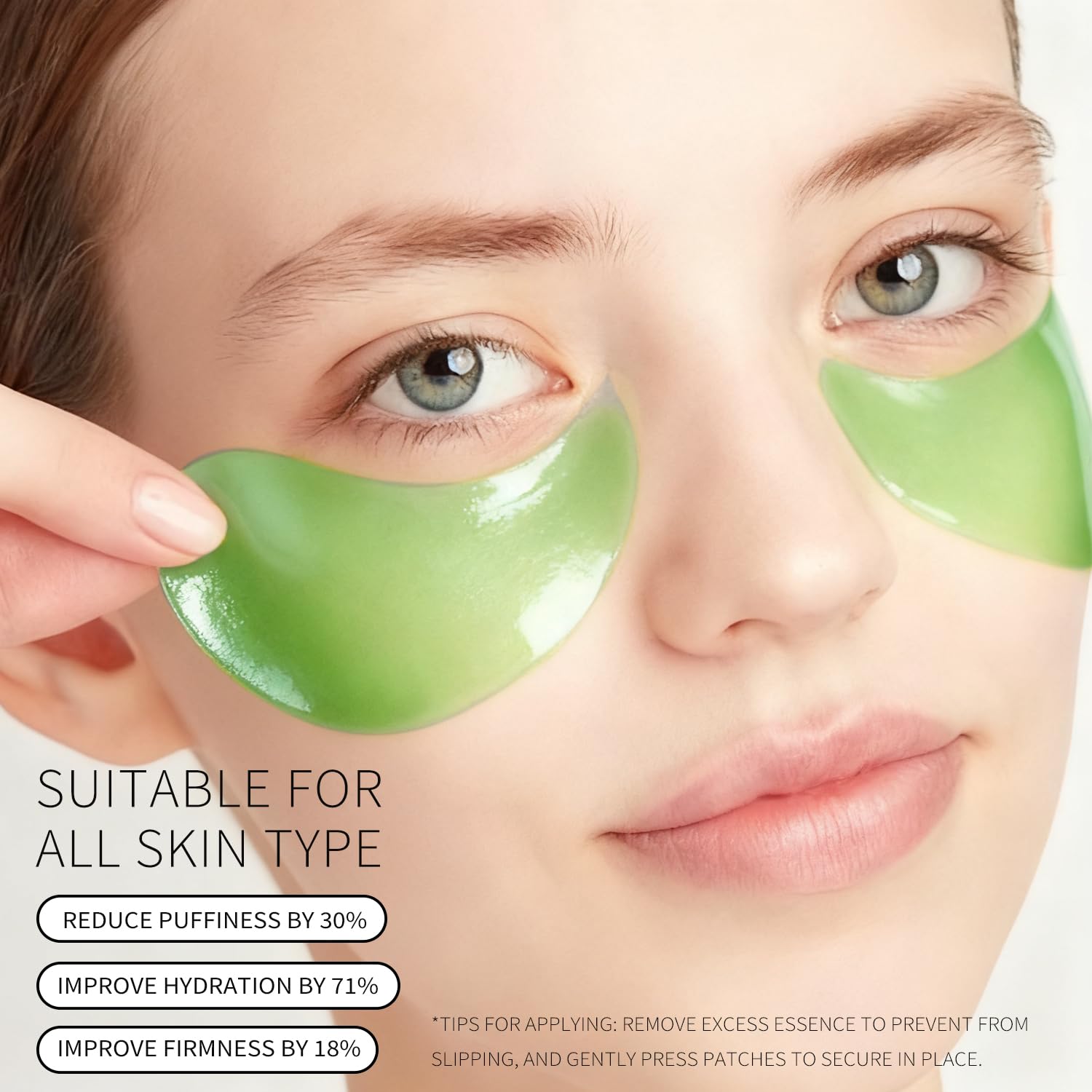 Firstfly avocado eye mask versatile placement around eyes and neck.