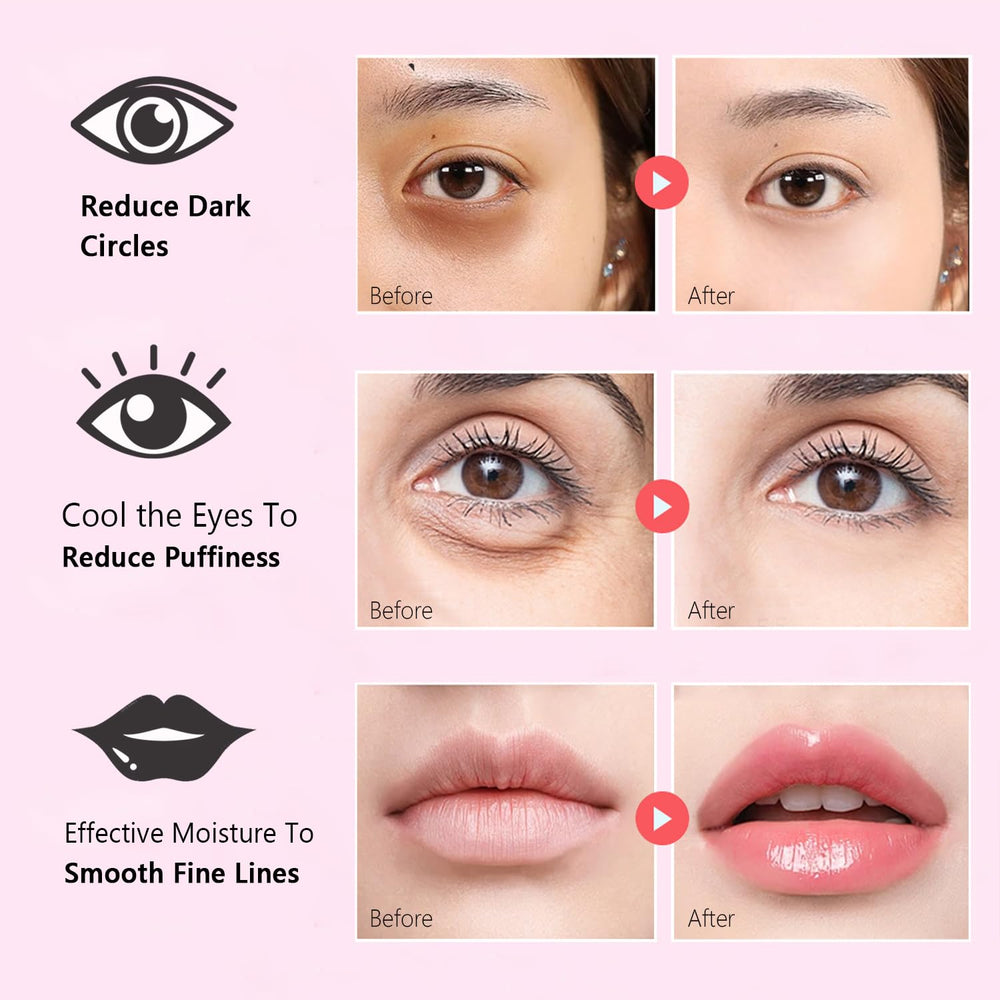 Firstfly collagen lip mask jar with crystal patches for hydration