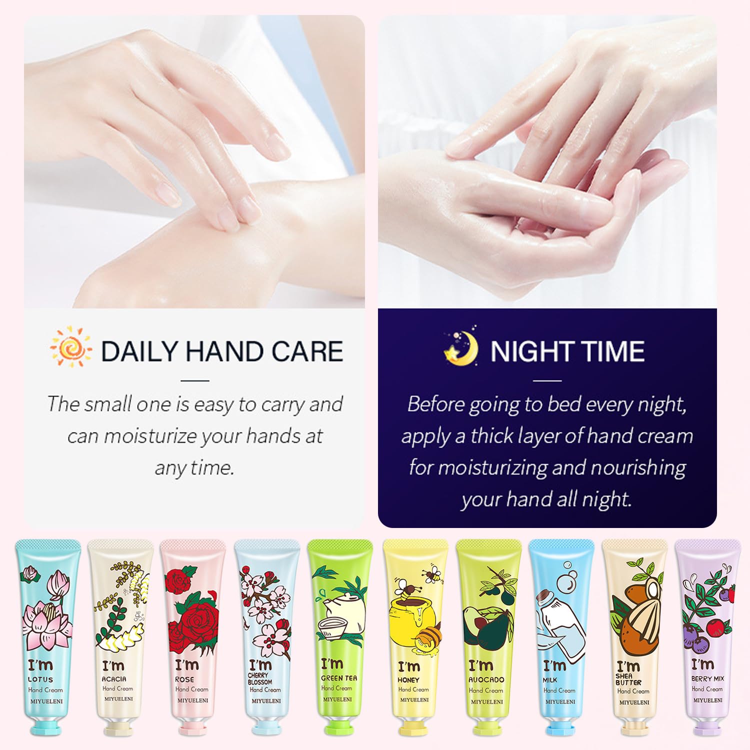 Firstfly lotus hand cream, light fragrance and quick absorption.