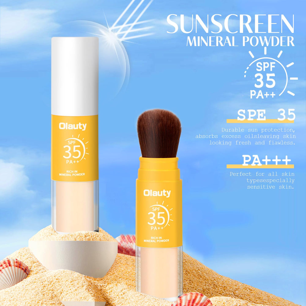Firstfly Mineral Sunscreen Setting Powder packaging cap highlights travel-friendly design for on-the-go touch-ups.