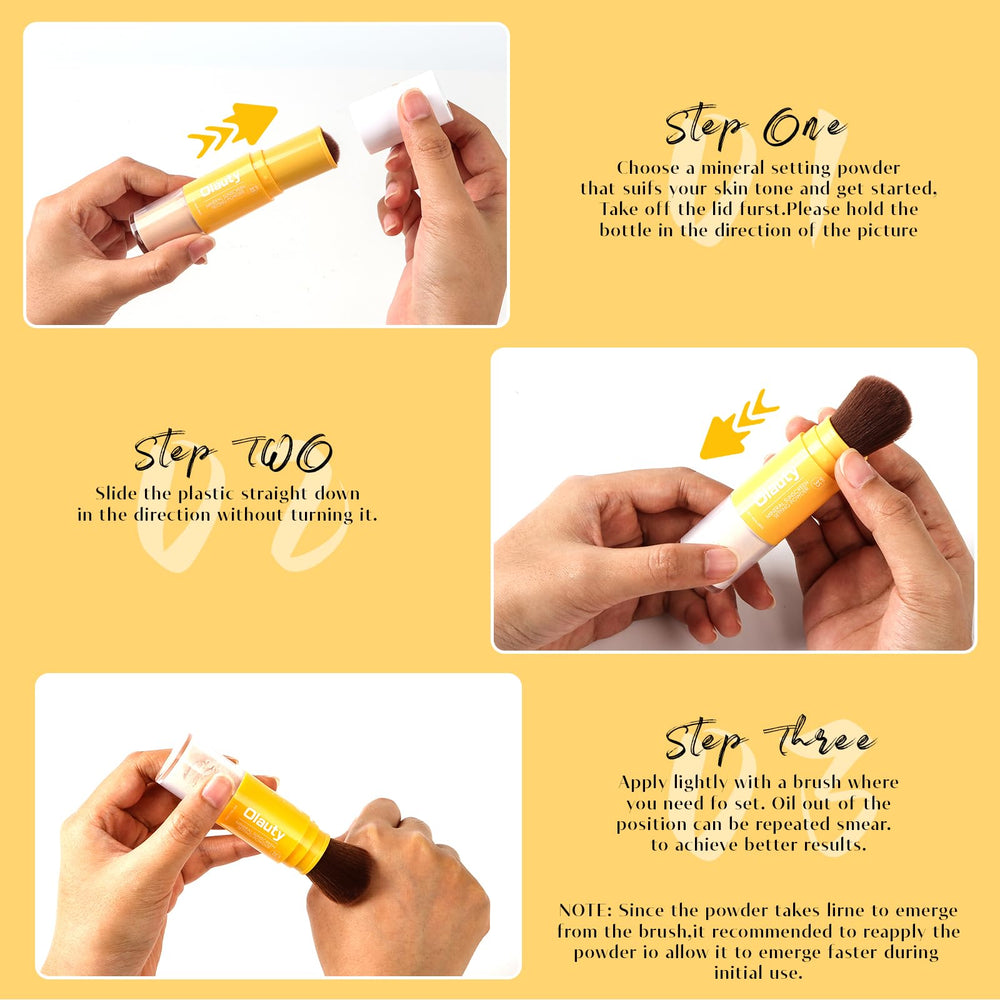 Firstfly Travel-size setting powder is ideal for outdoor adventures and quick touch-ups.